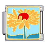 Flower Series Italian Module Bracelet Stainless Steel Welding Gold Plating Drip Oil DIY Elastic Bracelet Accessories Wholesale