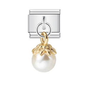 Charm Pendant Italian Module Bracelet Single Shell Pearl Titanium Steel Strap Chain Italian Charms