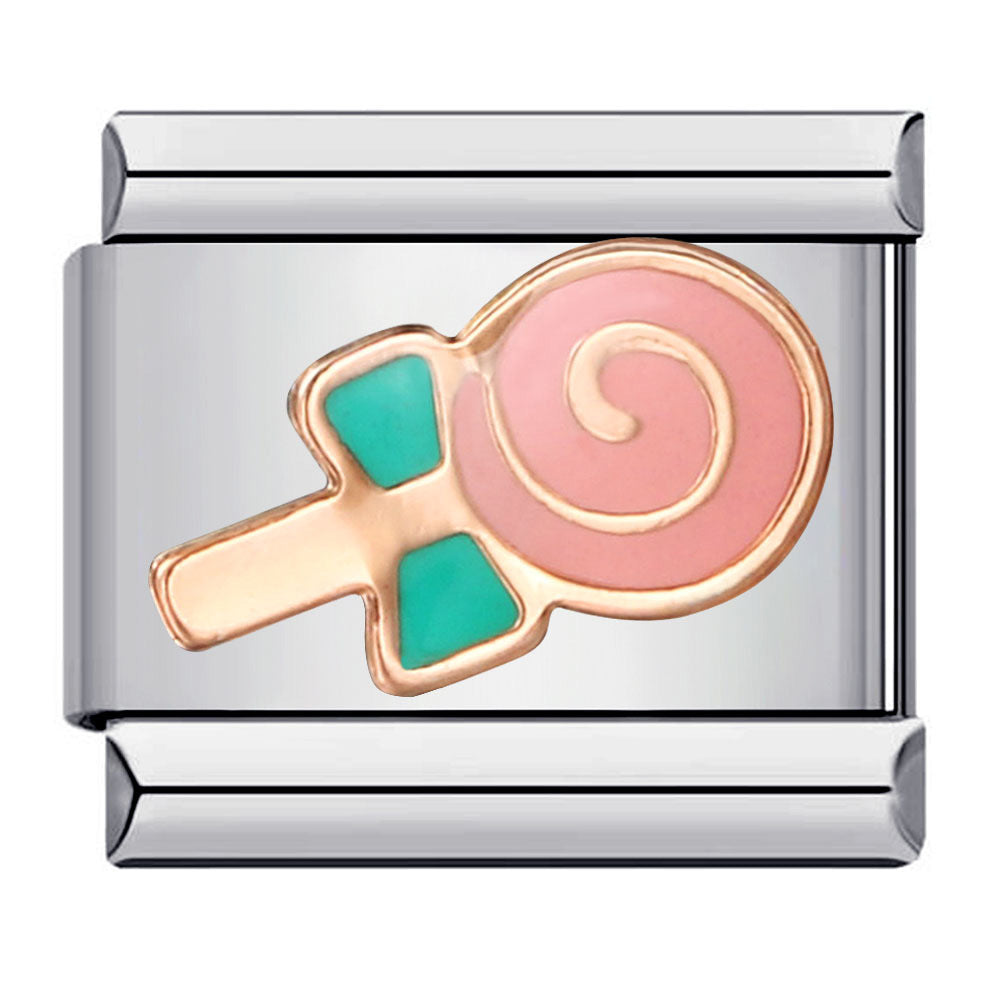 Hot Sale Personalized Titanium Steel Gold-plated Drip Oil Bracelet, DIY Italian Modular Bracelet, Little Girl's Gift.