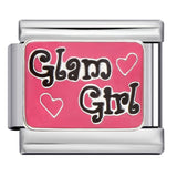 Hot Sale Personalized Titanium Steel Gold-plated Drip Oil Bracelet, DIY Italian Modular Bracelet, Little Girl's Gift.