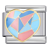 New Titanium Steel Welding Drip Oil Cartoon DIY Italian Module Bracelet Italian Charm Bracelet