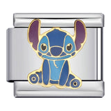 European and American Anime Italian Module Bracelet Stainless Steel Welding Gold Plating Drip Oil Cartoon DIY Elastic Splicing Bracelet