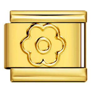 New Petal Stamping Series DIY Italian Module Bracelet Titanium Steel Gold Plated Drip Oil Splicing Strap Chain