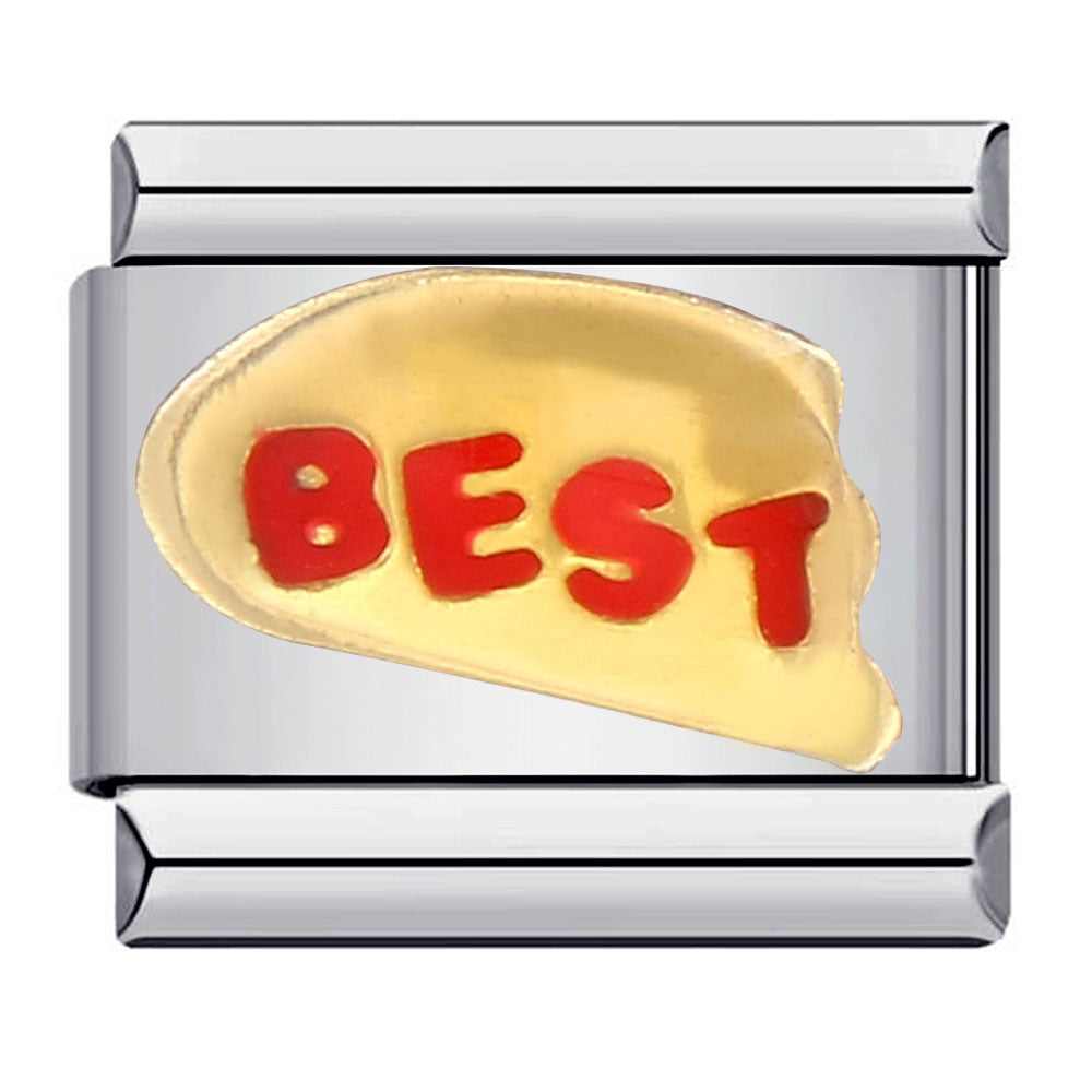 Italian Charm Bracelet Titanium Steel Gold Plated DIY Welded Friendship Series