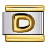 Gold Package Silver Convex Letter Italian Module Bracelet Stainless Steel DIY Elastic Splicing Strap Chain Wholesale