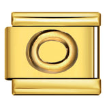 Golden Convex Letter Series Italian Module Bracelet Titanium Steel Stamping DIY Elastic Splicing Bracelet Accessories