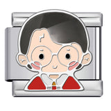 New Anime Cartoon Series Italian Module Bracelet Titanium Steel Welding Oil Dripping DIY Elastic Splicing Bracelet