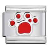 New Titanium Steel Color Dripping Oil Cat Claw Series Italian Module Bracelet DIY Elastic Splicing Bracelet