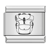 New Hat Backpack Pattern Italian Module Bracelet Titanium Steel Laser Carving DIY Strap Chain Wholesale