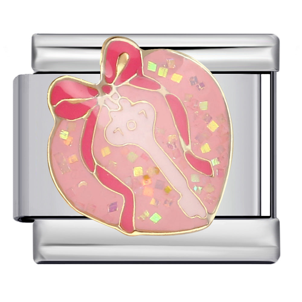 Italian Module Bracelet Fashion Drip Oil Titanium Steel Bracelet DIY Strap Chain Children's Toy Gift Wholesale