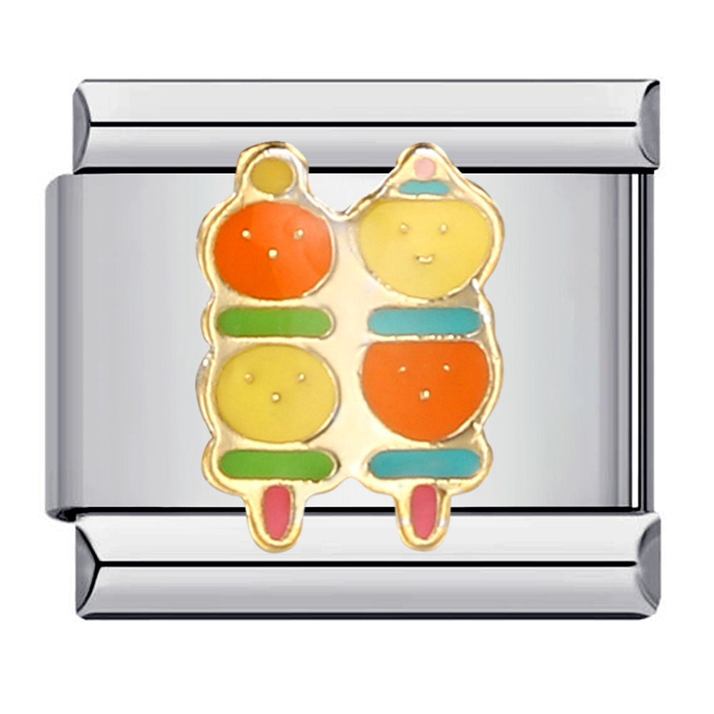 Delicious Food Italian Module Bracelet New Titanium Steel Welding Drip Oil Cartoon DIY Splicing Bracelet