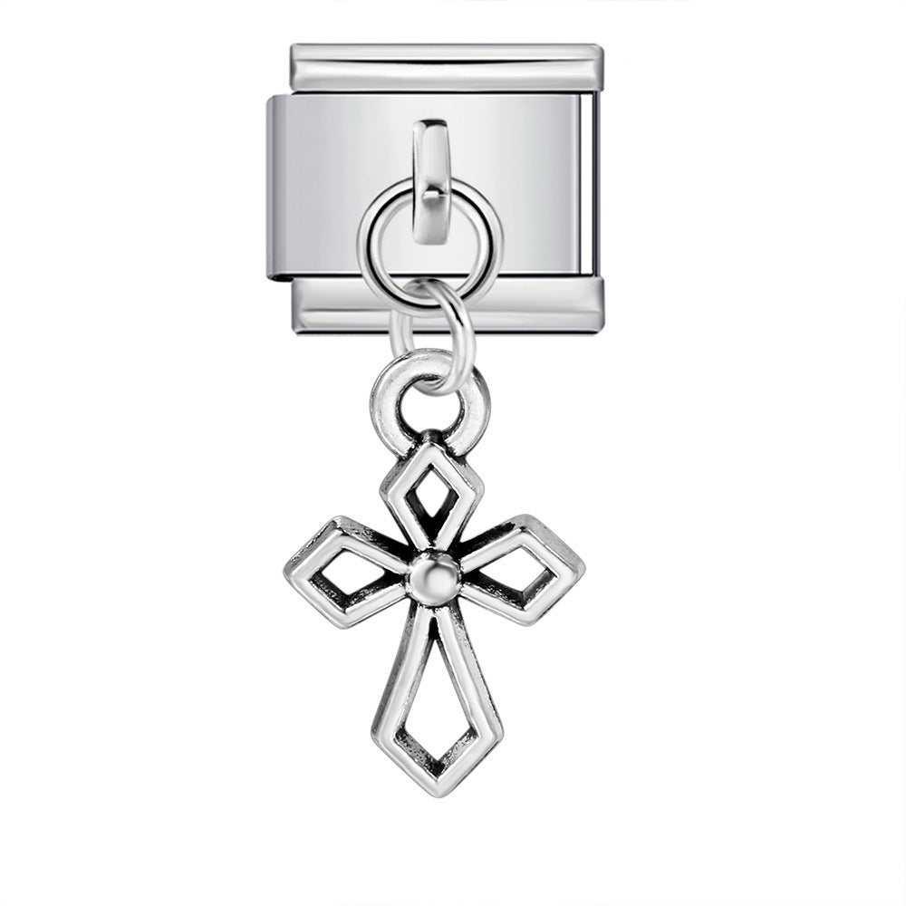 Single Hook Pendant Italian Module Bracelet Titanium Steel Splicing Strap Chain Italian Charm