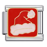 New Christmas Elements Italian Module Bracelet Personalized Welding Drip Oil Titanium Steel Bracelet DIY Strap Chain