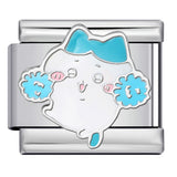 Titanium Steel Welding Drip Oil DIY Italian Module Bracelet Cute Cartoon Pattern Best Friend Girl Birthday Gift