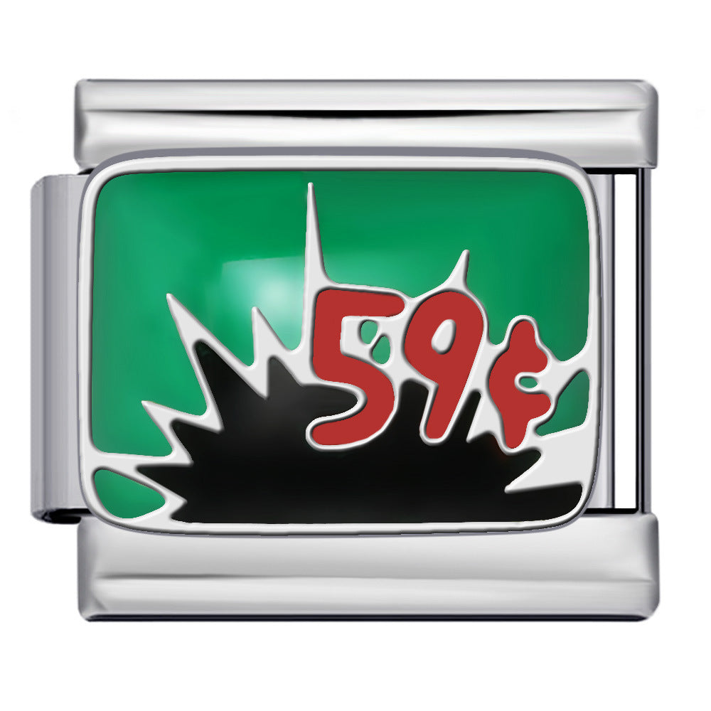 New Nail Art Series Titanium Steel Strap Chain Gold Plated Welding Drip Oil DIY Italian Module Bracelet Accessories Jewelry