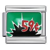 New Nail Art Series Titanium Steel Strap Chain Gold Plated Welding Drip Oil DIY Italian Module Bracelet Accessories Jewelry