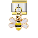 Single Hook Italian Module Bracelet, Square Elastic Splicing Titanium Steel Strap Chain, Italian Charm