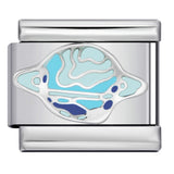 Space Planet Italy Module Bracelet Stainless Steel Welding Drip Oil Pattern DIY Elastic Personalized Bracelet