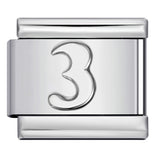 New titanium steel concave convex Arabic numerals DIY Italian module bracelet Italian Module