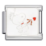 Classic Cartoon Dog DIY Bracelet Stainless Steel Italian Module Bracelet Titanium Steel Welded Drip Oil Strap Chain