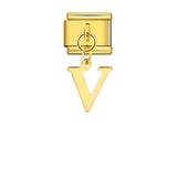 Gold Simplified Letter Italian Module Bracelet Stainless Steel Handmade Hook DIY Splicing Assembly Bracelet