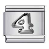 New titanium steel concave convex Arabic numerals DIY Italian module bracelet Italian Module