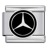 Logo Element Titanium Steel Welded Gold-plated Drip Oil Bracelet DIY Italian Module Bracelet Elastic Splicing Strap Chain