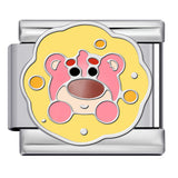 New Titanium Steel Welded Cartoon Italian Modular Bracelet Fashion DIY Stretch Bangle Splice Strap Chain