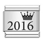 Crown Year Pattern Italian Module Bracelet Titanium Steel Laser Carving Bracelet Italian Bracelet