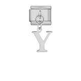 Silver Simplified Letter Italian Module Bracelet Titanium Steel Handmade DIY Hook Elastic Splicing Bracelet Accessories