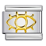 Titanium Steel Gold Silver Stamping Pattern DIY Italian Module Bracelet Italian Charm Bracelet