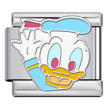 Italian Modular Bracelet Cartoon Character Series Stainless Steel Gold Plated DIY Elastic Link Bracelet