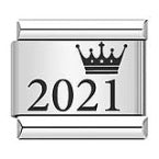 Crown Year Pattern Italian Module Bracelet Titanium Steel Laser Carving Bracelet Italian Bracelet