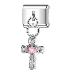 Cross Pendant Hook Style Italian Module Bracelet DIY Elastic Splicing Titanium Steel Strap Chain Accessories