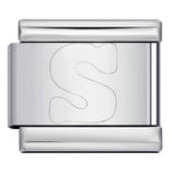 New Non Dripping Oil Series Bracelet Titanium Steel Concave 26 English Letter DIY Italian Module Bracelet Accessories